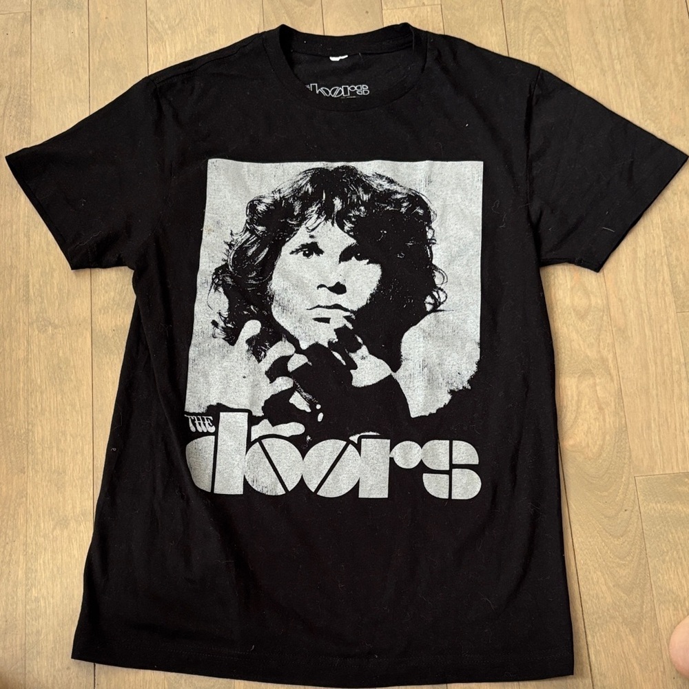 Black Graphic Doors Band T-Shirt